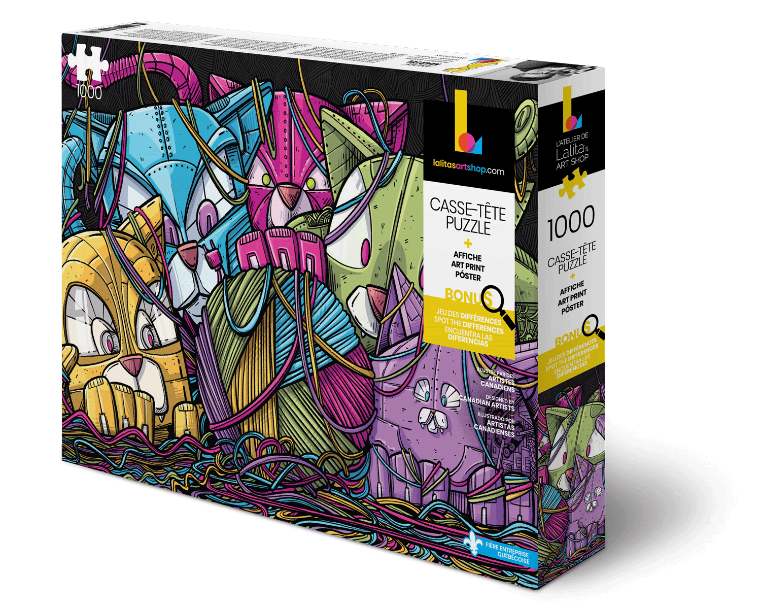 Puzzle - Lalita’s Art Shop - Jigsaw Puzzle: Robocats for Teenagers and Adults (1000 Pieces)