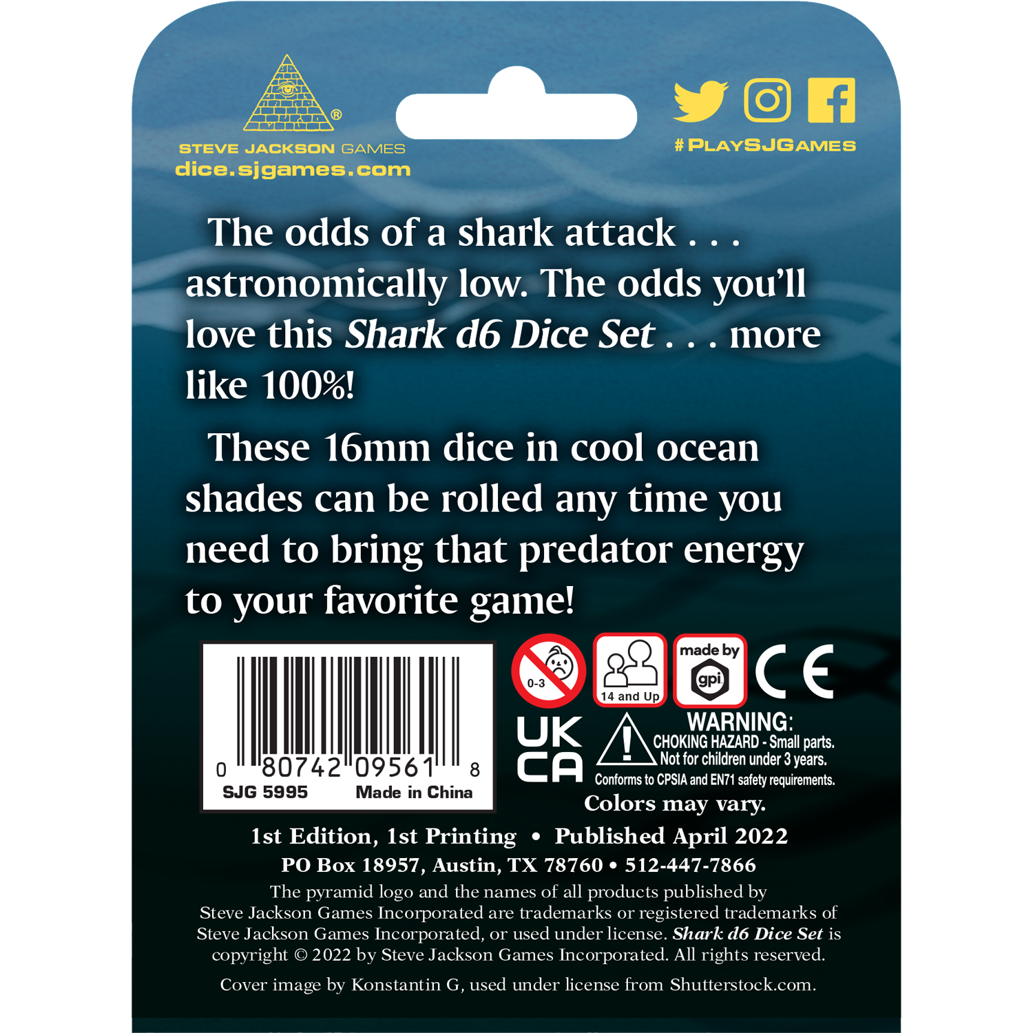 Shark D6 Dice Set