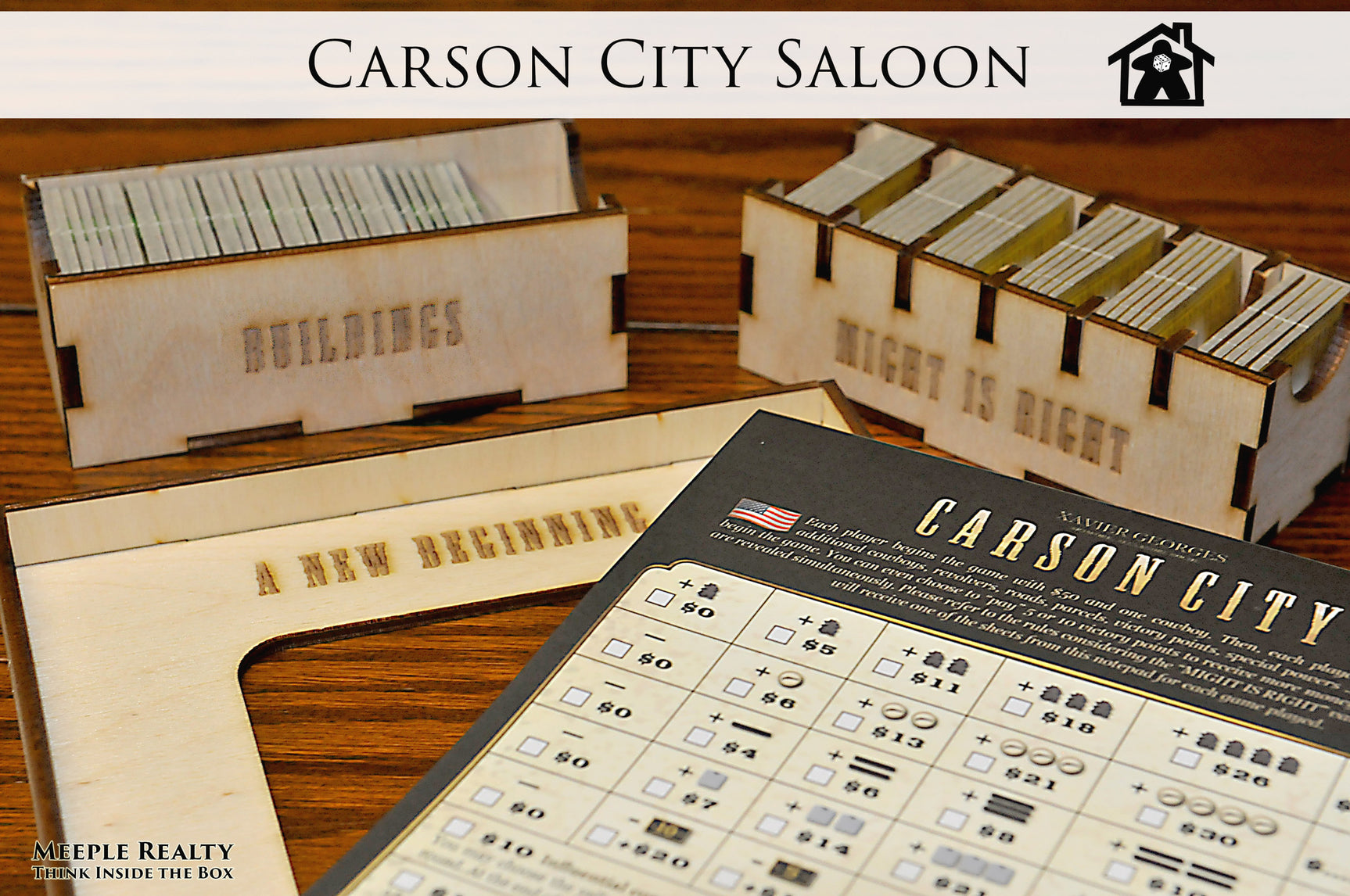 Meeple Realty - Carson City Saloon (Compatible with CARSON CITY: BIG BOX™) *PRE-ORDER*