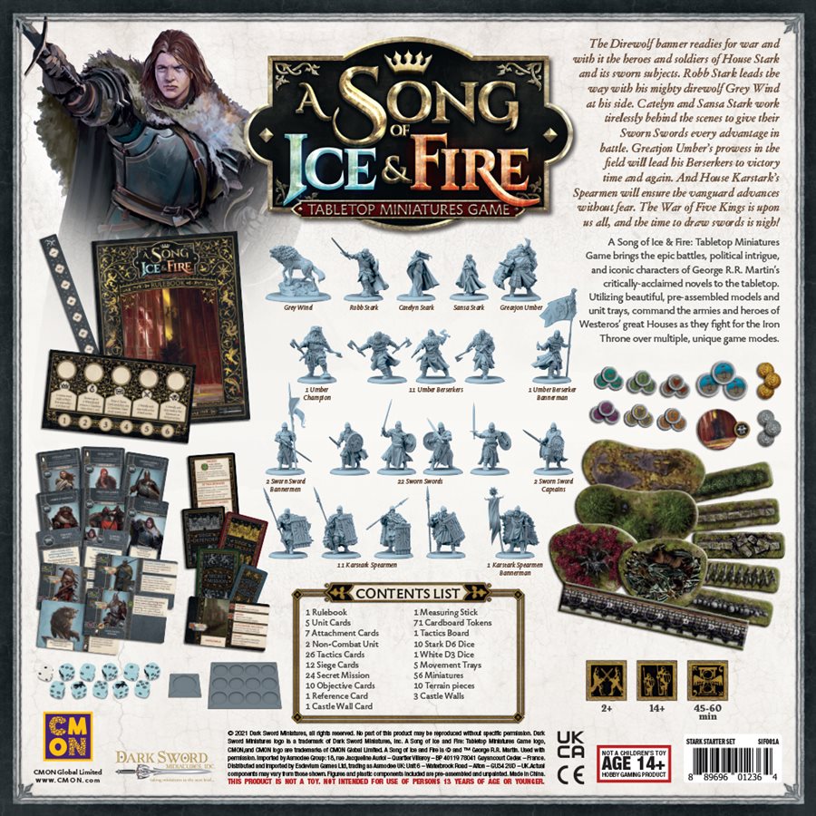 A Song of Ice & Fire: Tabletop Miniatures Game – Stark Starter Set