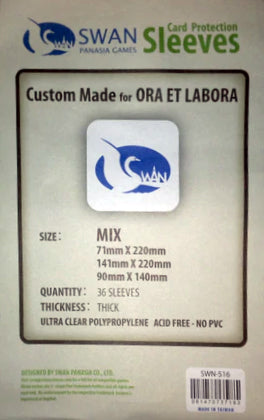SWAN Sleeves - Card Sleeves (Mix Dimensions) - 36 Pack, Thick Sleeves - Custom Premium for Ora & Labora