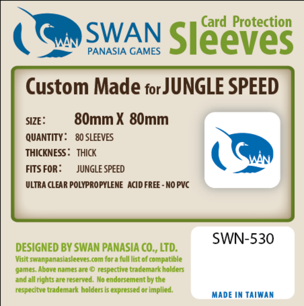 SWAN Sleeves - Card Sleeves (80 x 80 mm) - 80 Pack, Thick Sleeves