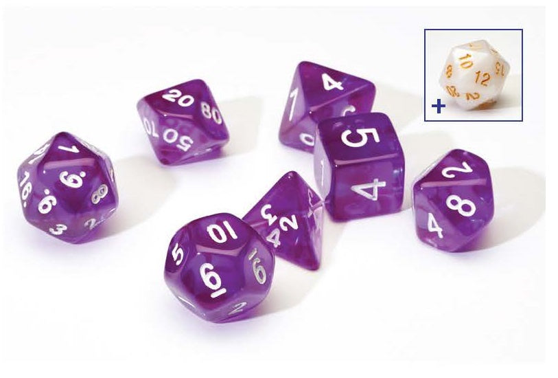 Sirius Dice Set - Translucent Purple