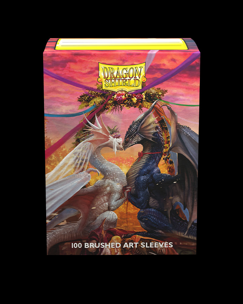 Dragon Shield - Limited Edition Brushed Art Sleeves: Valentine Dragons 2023 (100ct)