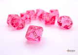 Chessex - 10D10 - Translucent - Pink/white