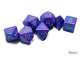 Chessex - 7 Piece - Speckled - Silver Tetra