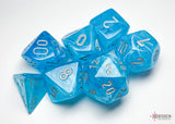 Chessex - 7-Dice Set - Luminary - Sky/Silver (Polyhedral)