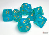Chessex - 7-Dice Set - Borealis - Teal/Gold Luminary (Polyhedral)