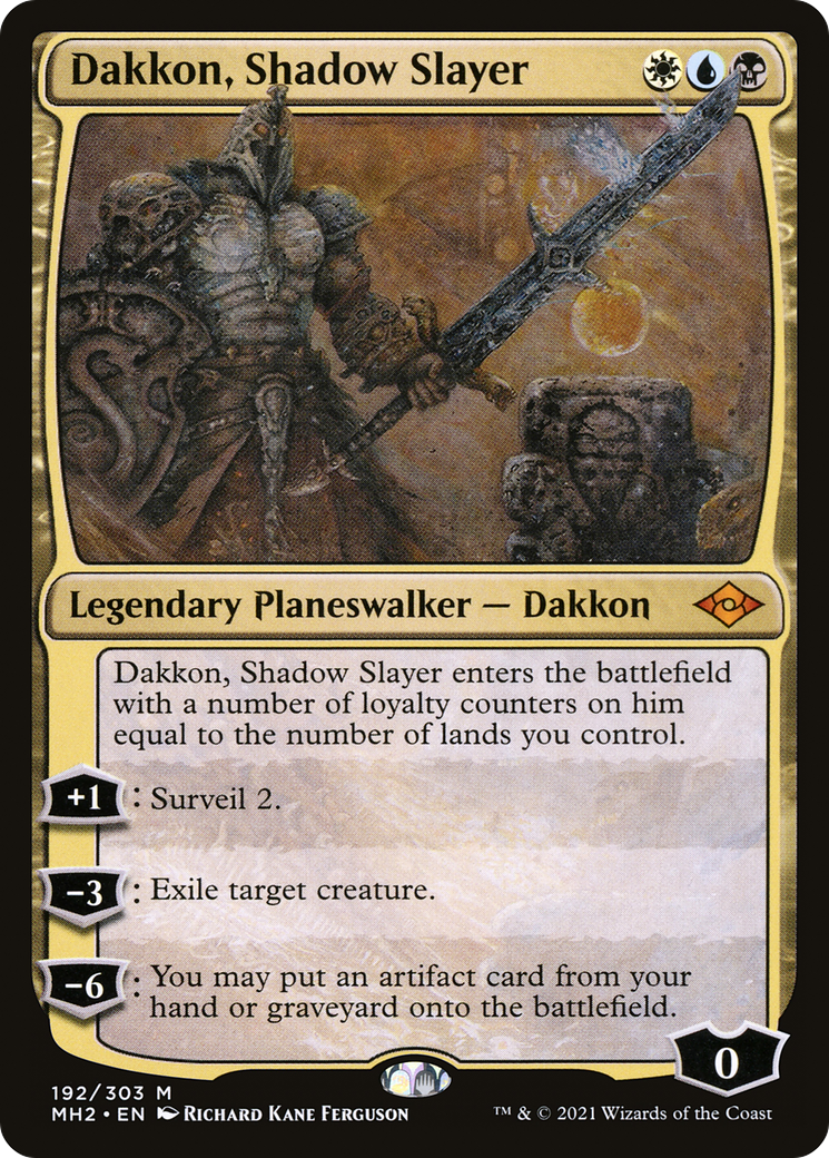 Dakkon, Shadow Slayer (MH2-192) - Modern Horizons 2 [Mythic]