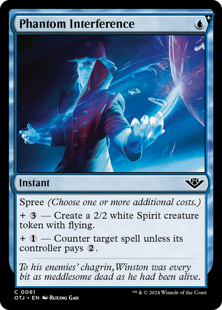 Phantom Interference (OTJ-061) - Outlaws of Thunder Junction: (spree) Foil [Common]
