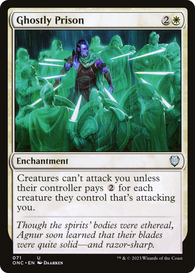 Ghostly Prison (ONC-071) - Phyrexia: All Will Be One Commander [Uncommon]