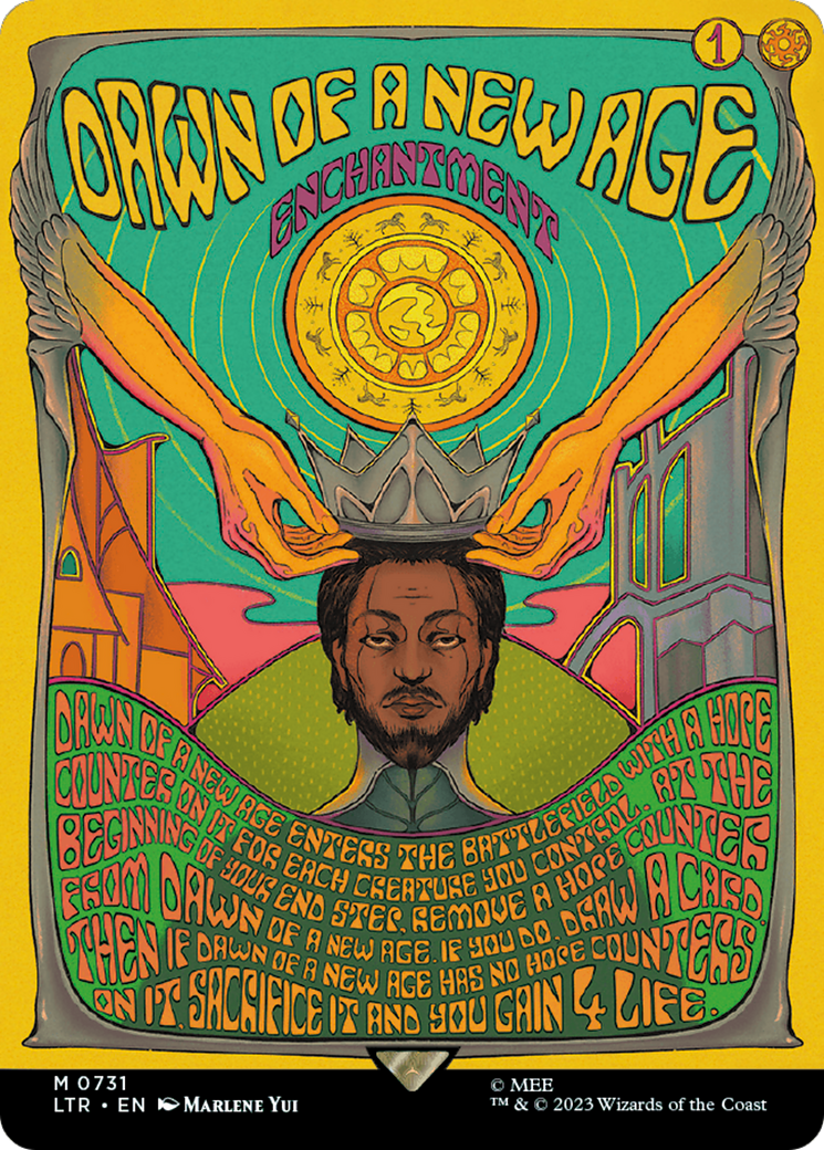 Dawn of a New Age (LTR-731) - The Lord of the Rings: Tales of Middle-earth (Borderless) Foil [Mythic]