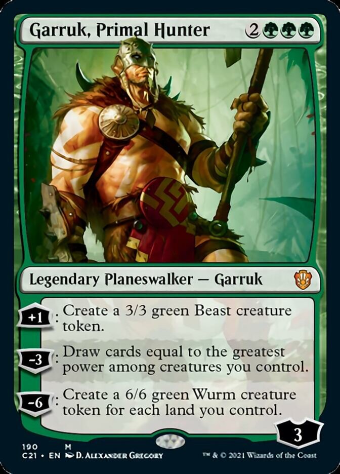 Garruk, Primal Hunter (C21-190) - Commander 2021 [Mythic]