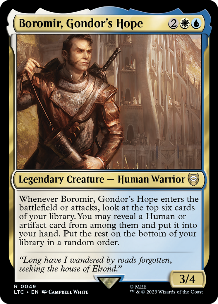 Boromir, Gondor's Hope (LTC-049) - Tales of Middle-earth Commander [Rare]