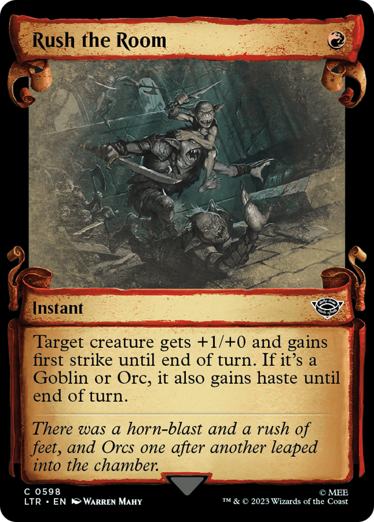 Rush the Room (LTR-598) - The Lord of the Rings: Tales of Middle-earth: (Showcase) Scroll Foil [Common]