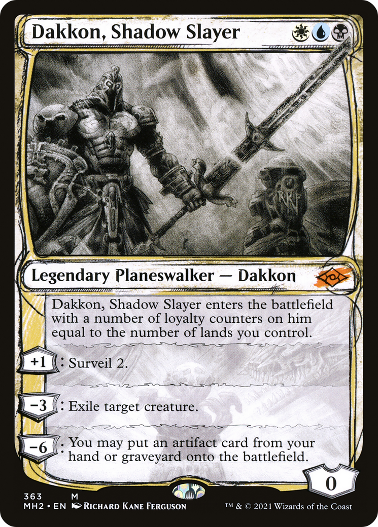 Dakkon, Shadow Slayer (MH2-363) - Modern Horizons 2: (Showcase) [Mythic]