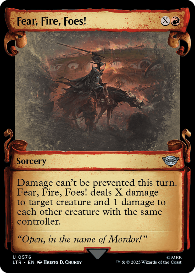 Fear, Fire, Foes! (LTR-576) - The Lord of the Rings: Tales of Middle-earth: (Showcase) Scroll [Uncommon]