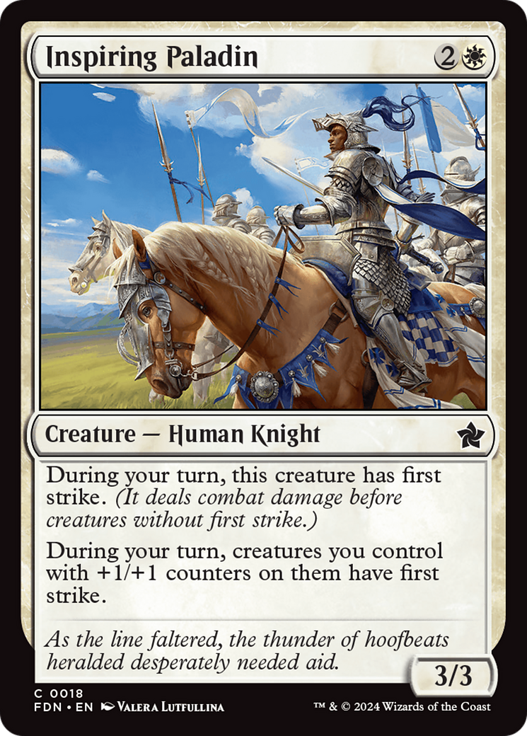 Inspiring Paladin (FDN-018) - Foundations Foil [Common]