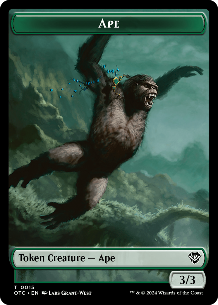 Ape (TOTC-015) - Outlaws of Thunder Junction Commander Tokens Foil [Common]
