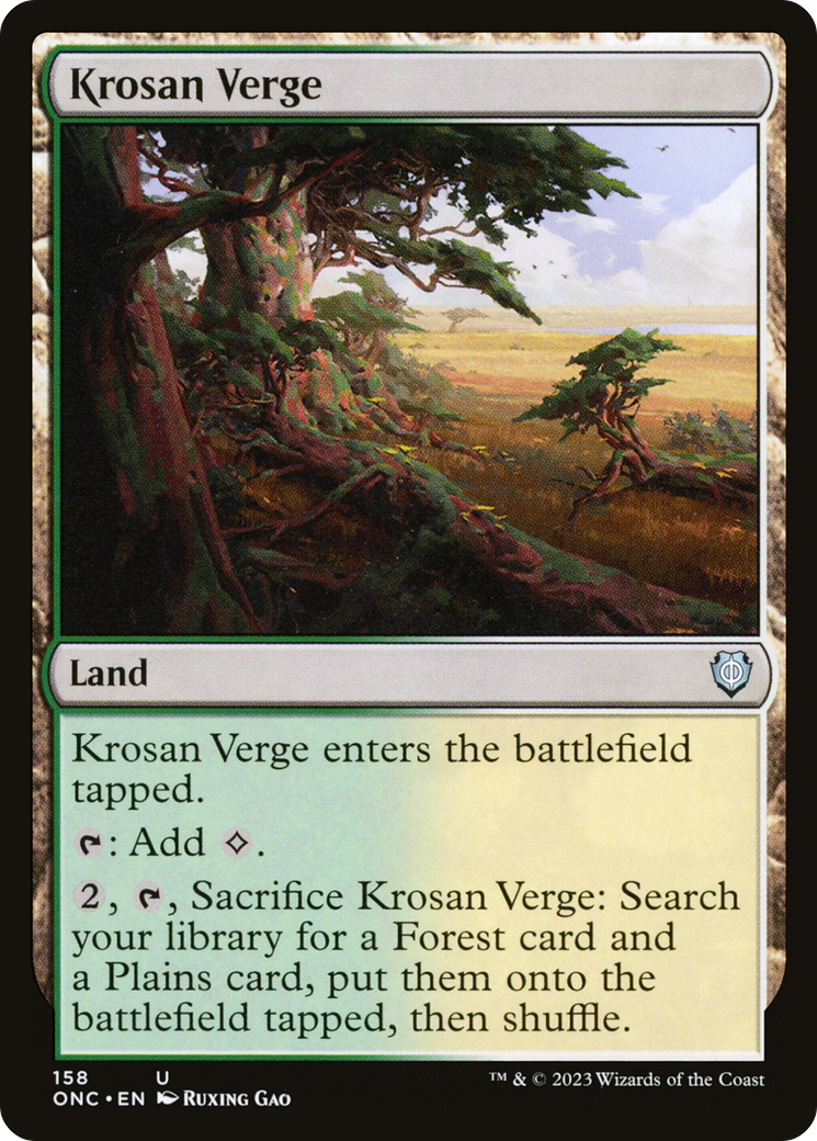 Krosan Verge (ONC-158) - Phyrexia: All Will Be One Commander [Uncommon]