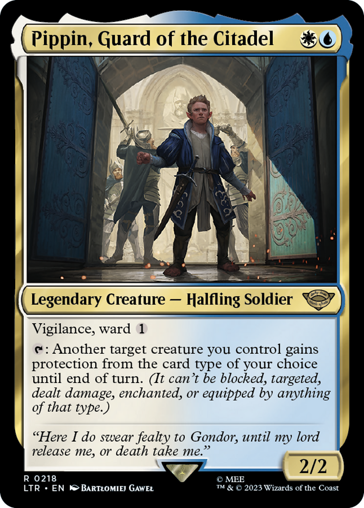 Pippin, Guard of the Citadel (LTR-218) - The Lord of the Rings: Tales of Middle-earth Foil [Rare]