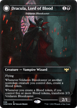 Voldaren Bloodcaster // Bloodbat Summoner (VOW-338) - Innistrad: Crimson Vow: (Double Faced Transform) (Borderless) Foil [Rare]