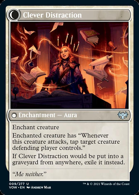 Distracting Geist // Clever Distraction (VOW-009) - Innistrad: Crimson Vow: (Double Faced Transform) [Uncommon]