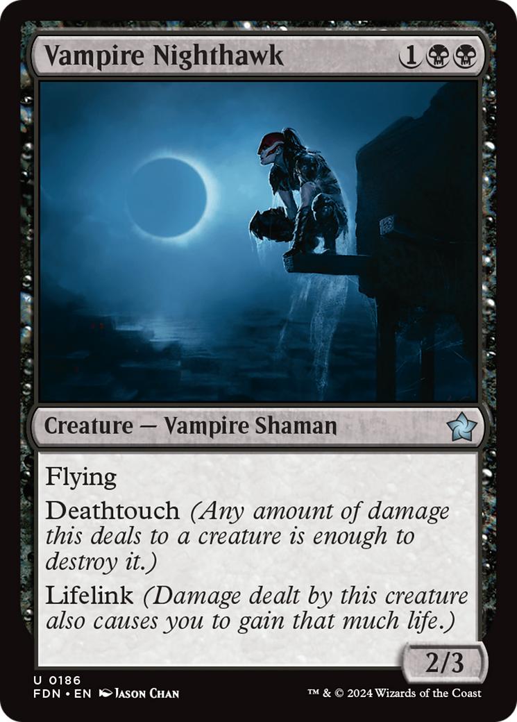Vampire Nighthawk (FDN-186) - Foundations Foil [Uncommon]