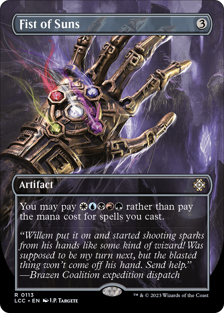 Fist of Suns (LCC-113) - The Lost Caverns of Ixalan Commander (Borderless) Foil [Rare]