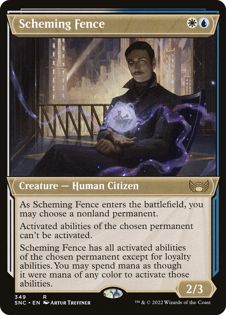 Scheming Fence (SNC-349) - Streets of New Capenna: (Showcase) Foil [Rare]