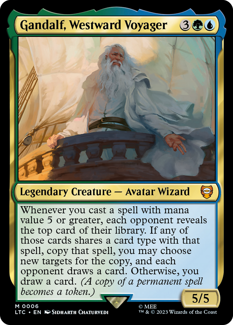 Gandalf, Westward Voyager (LTC-006) - Tales of Middle-earth Commander [Mythic]