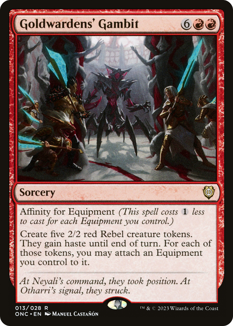 Goldwardens' Gambit (ONC-013) - Phyrexia: All Will Be One Commander [Rare]