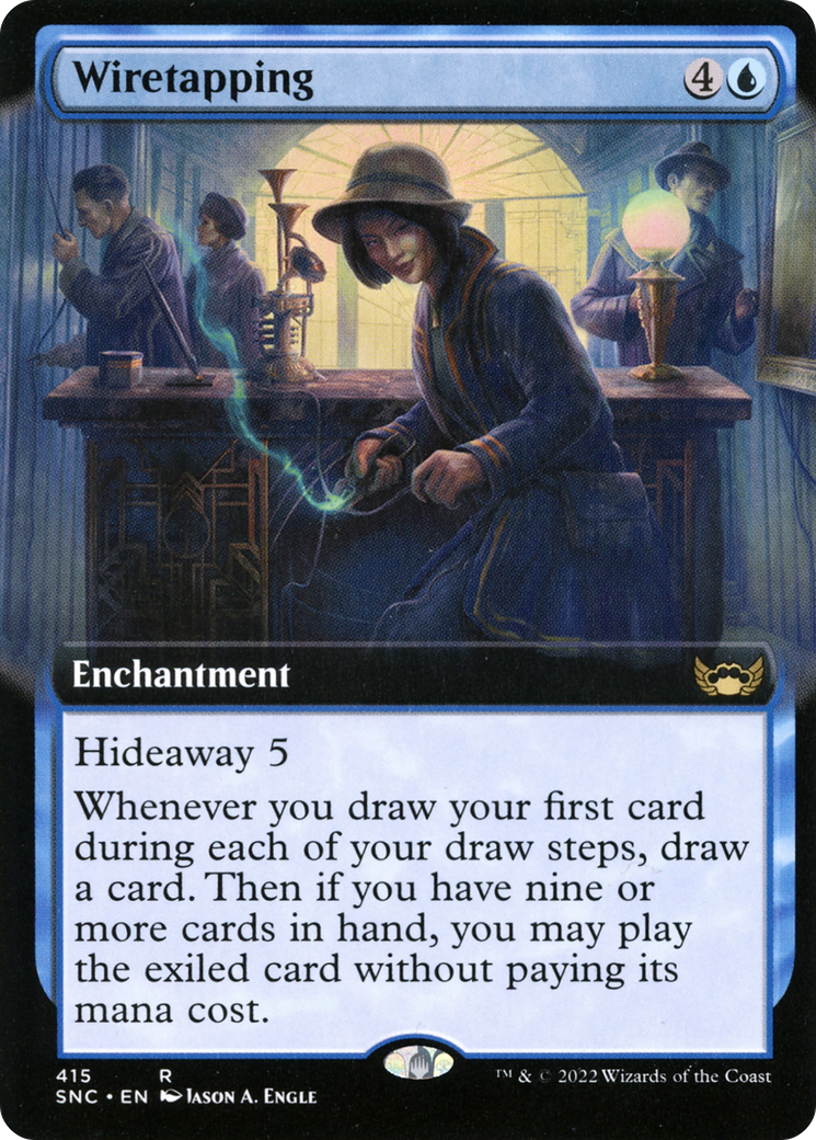 Wiretapping (SNC-415) - Streets of New Capenna: (Extended Art) Foil [Rare]