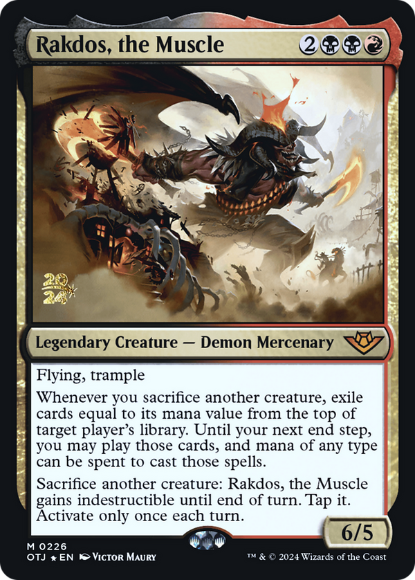 Rakdos, the Muscle (POTJ-226S) - Outlaws of Thunder Junction Promos Foil [Mythic]