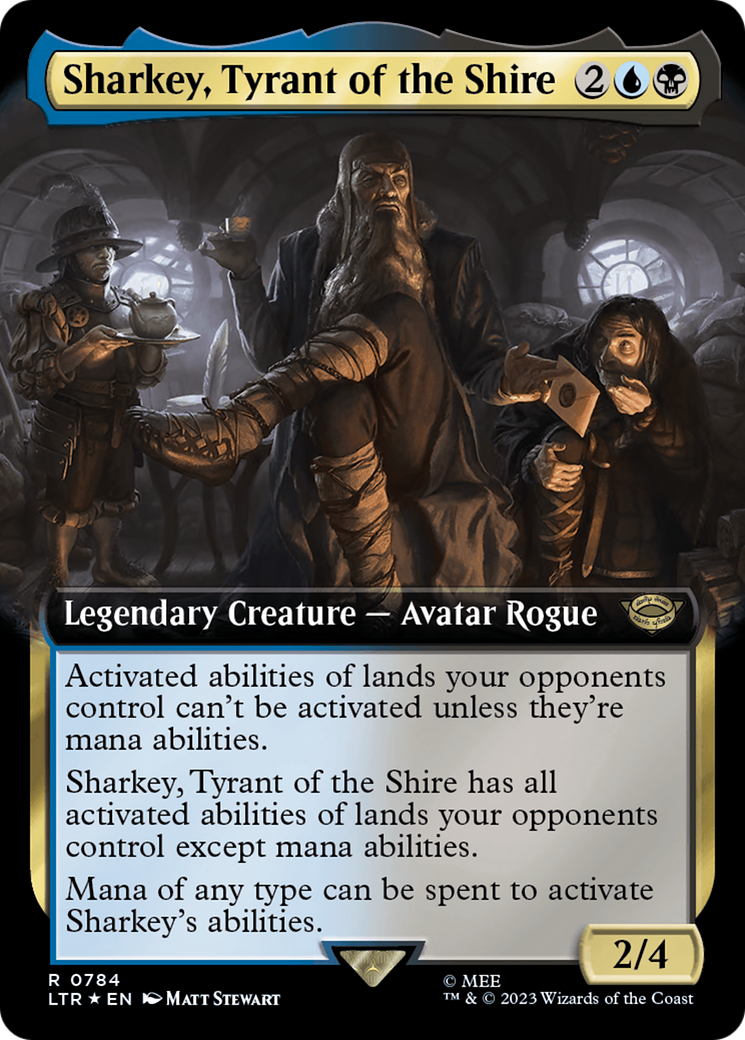 Sharkey, Tyrant of the Shire (LTR-784) - The Lord of the Rings: Tales of Middle-earth: (Extended Art) Surge Foil [Rare]