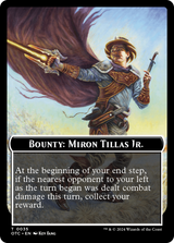 Bounty: Miron Tillas Jr. // Wanted! (TOTC-035) - Outlaws of Thunder Junction Commander Tokens Foil [Common]