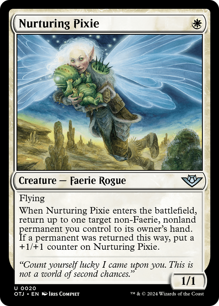 Nurturing Pixie (OTJ-020) - Outlaws of Thunder Junction Foil [Uncommon]