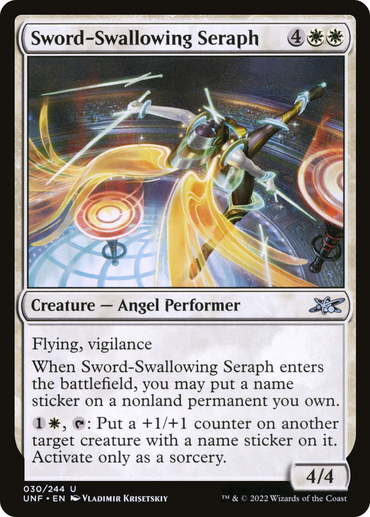 Sword-Swallowing Seraph (UNF-030) - Unfinity Foil [Uncommon]