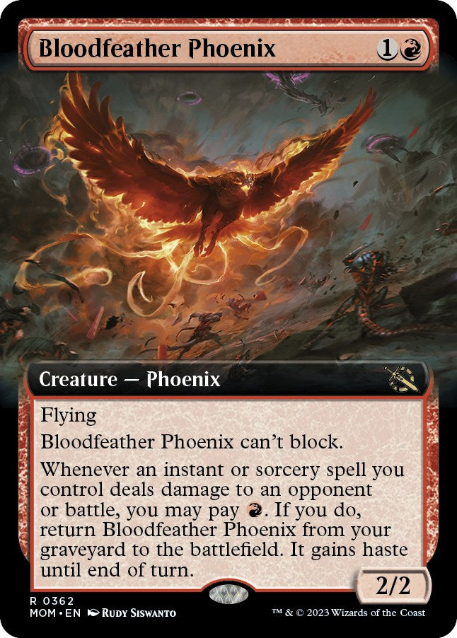 Bloodfeather Phoenix (MOM-362) - March of the Machine: (Extended Art) [Rare]