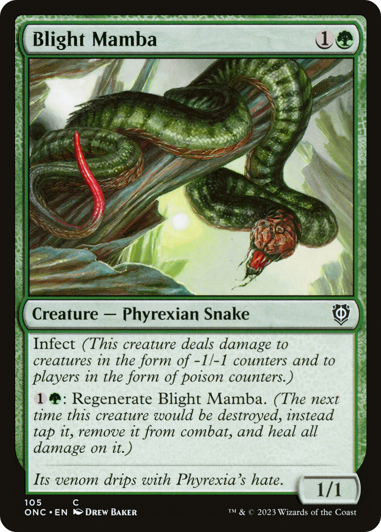 Blight Mamba (ONC-105) - Phyrexia: All Will Be One Commander [Common]