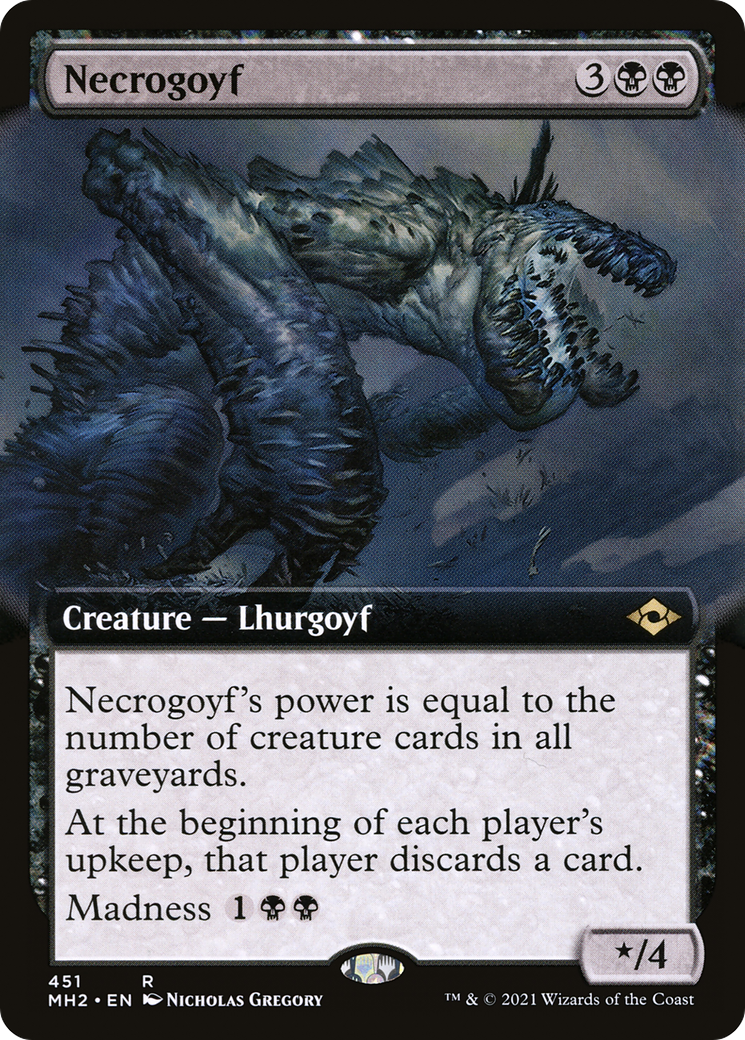 Necrogoyf (MH2-451) - Modern Horizons 2: (Extended Art) Foil [Rare]