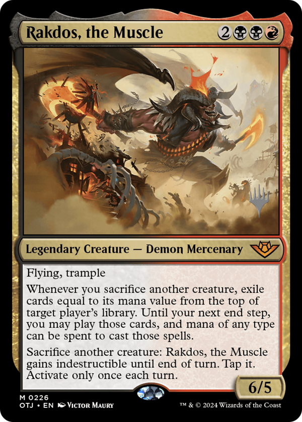 Rakdos, the Muscle (POTJ-226P) - Outlaws of Thunder Junction Promos Foil [Mythic]