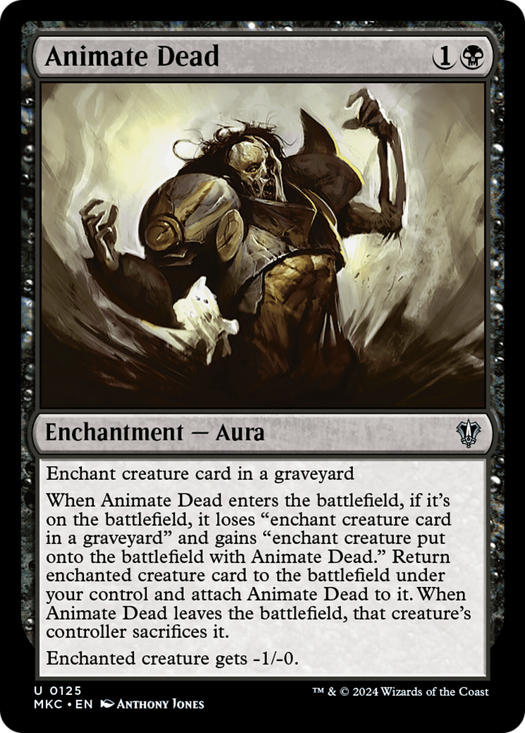 Animate Dead (MKC-125) - Murders at Karlov Manor Commander [Uncommon]