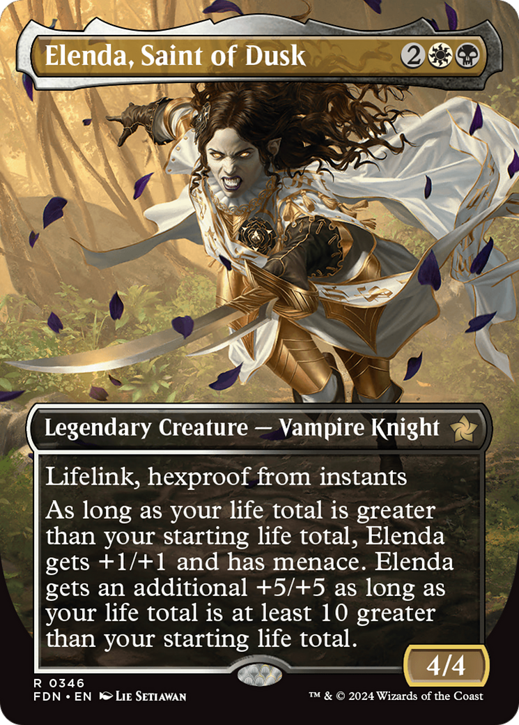 Elenda, Saint of Dusk (FDN-346) - Foundations (Borderless) [Rare]