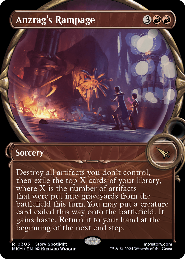 Anzrag's Rampage (MKM-303) - Murders at Karlov Manor: (Showcase) Foil [Rare]