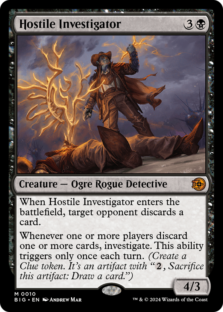 Hostile Investigator (BIG-010) - The Big Score Foil [Mythic]