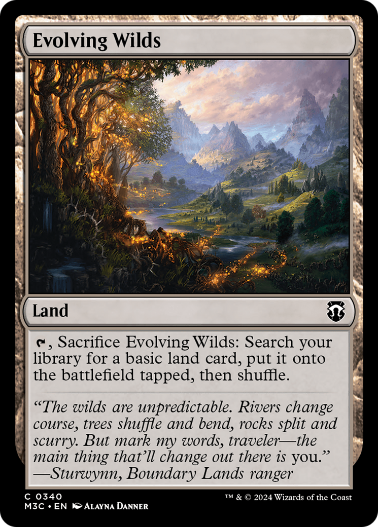 Evolving Wilds (M3C-340) - Modern Horizons 3 Commander Foil [Common]