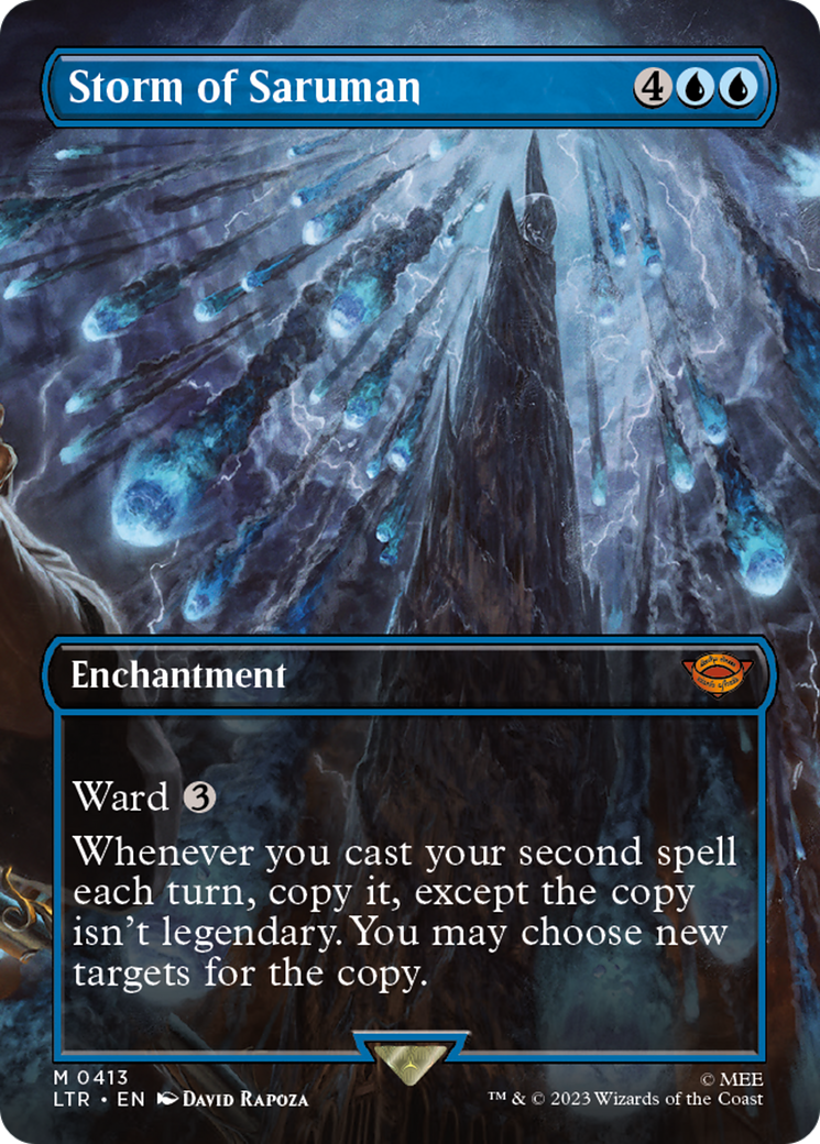 Storm of Saruman (LTR-413) - The Lord of the Rings: Tales of Middle-earth (Borderless) Foil [Mythic]