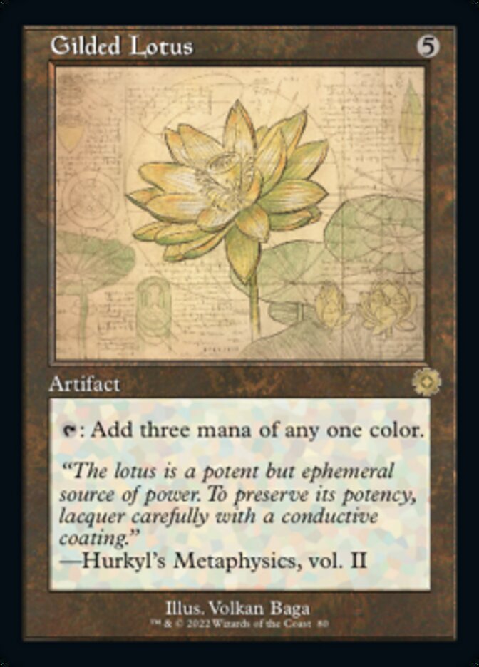 Gilded Lotus (BRR-080) - The Brothers' War Retro Artifacts [Rare] Retro Frame Schematic