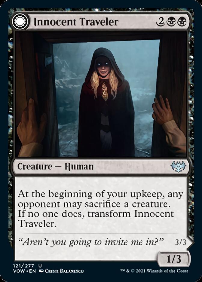 Innocent Traveler // Malicious Invader (VOW-121) - Innistrad: Crimson Vow: (Double Faced Transform) [Uncommon]